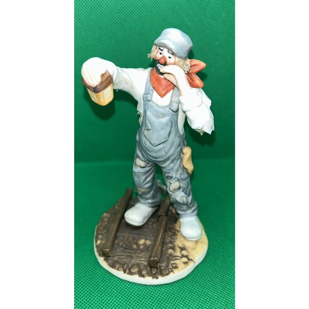 Vintage Emmett Kelly Signature Collection Clown "all aboard" Signed 6in
